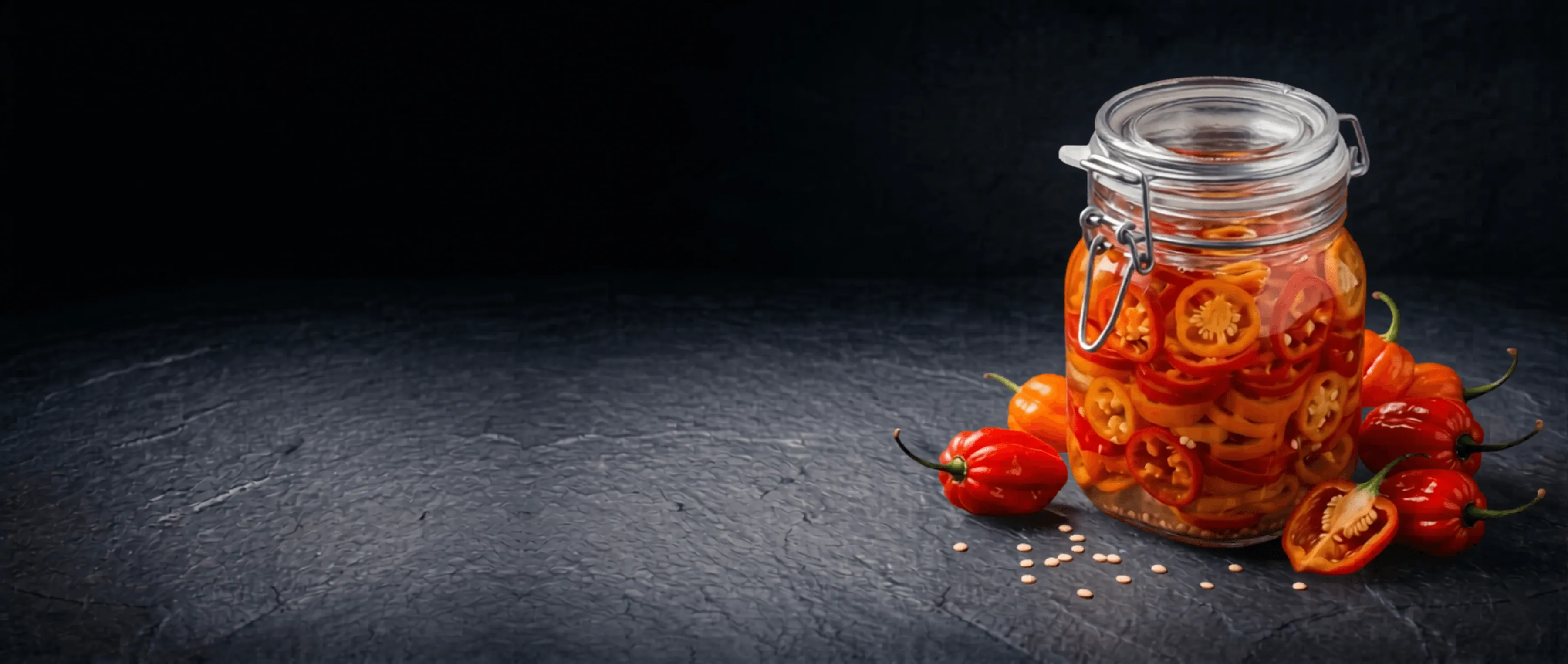 chillies fermenting.